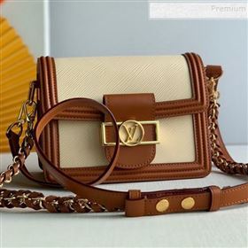 Louis Vuitton Mini Dauphine Epi Leather Shoulder Bag M90499 Light Beige 2019 (KD-9102826)