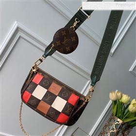 Louis Vuitton Multi-Pochette Accessoires Triple Damier Monogram Canvas Shoulder Bag M44813 08 (KD-9102835)