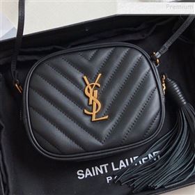 Saint Laurent Blogger Mini Camera Shoulder Bag in Monogram Leather 425317 Black/Gold 2019 (KTSD-9103101)