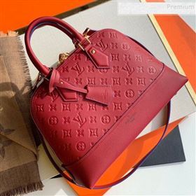 Louis Vuitton Sac Neo Alma PM Monogram Empreinte Leather Bag M44832 Red 2019 (KIKI-9110502)