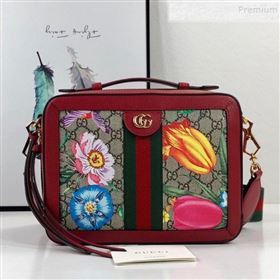 Gucci Ophidia GG Flora Small Shoulder Bag 550622 Red 2019 (DLH-9110521)