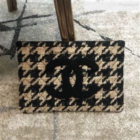 Chanel Large Houndstooth Tweed CC Clutch AP0803 Beige/Black 2019 (JDH-9110409)