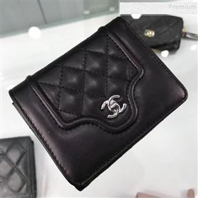 Chanel Quilted Lambskin Small Wallet Black 02 2019 (HOT-9110422)