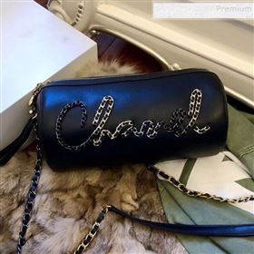 Chanel Calfskin Barrel Clutch/Crossbodody Bag AS1531 Black 2019 (FM-9110432)