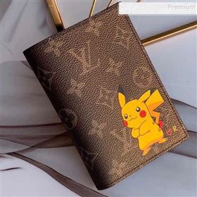 Louis Vuitton Monogram Eclipse Canvas Pikachu Print Passport Cover M64411 2019 (KIKI-9110808)