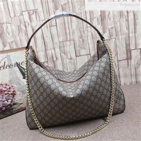 Gucci GG Supreme Large Hobo 477324 Beige 2019 (LONGX-9110552)