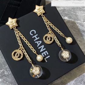 Chanel Resin CC Long Tassel Earrings AB2554 2019 (YF-9111135)