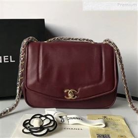 Chanel Lambskin Medium Flap Bag AS1178 Burgundy 2019 (KAIS-9111805)