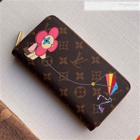 Louis Vuitton Monogram Canvas Print Zippy Wallet M68487 Pink 2019 (KD-9111817)