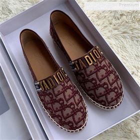 Dior JAdior Espadrilles in Burgundy Oblique Canvas 2019 (HANB-9112009)