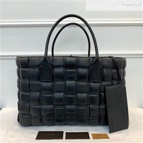 Bottega Veneta Padded Cassette Nappa Lambskin Large Tote Bag Black 2019 (XYD-9112116)