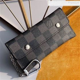 Louis Vuitton Damier Graphite Canvas Key Holder and Coin Purse M60029 (KIKI-9111948)