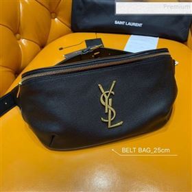 Saint Laurent Classic Belt Bag in Grained Leather 569737 Black/Gold 2019 (JUND-9112135)