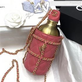 Chanel Chain and Quilted Lambskin Bottle Shaped Clutch with Chain Pink 2020 (JIYUAN-9112316)