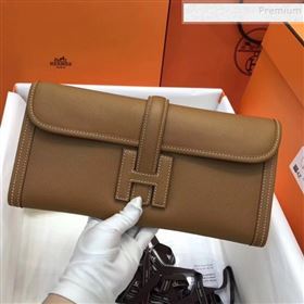 Hermes Jige Elan 29 Epsom Leather Clutch Bag Brown 2019 (XY-9112972)