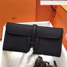 Hermes Jige Elan 29 Epsom Leather Clutch Bag Black 2019 (XY-9112979)