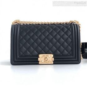 Chanel Quilted Calfskin Medium Boy Flap Bag A67086 Black 2019 (YD-9092920)