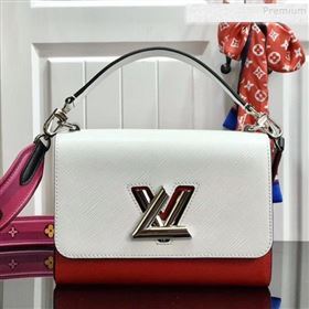 Louis Vuitton Twist MM Epi Leather Top Handle Bag M50282 White/Red 2019 (AHT-9092932)
