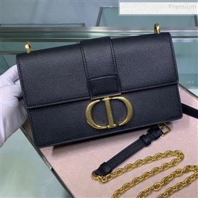 Dior 30 Montaigne CD Chain Flap Bag in Palm-Grained Calfskin Black 2019 (XYD-9093014)