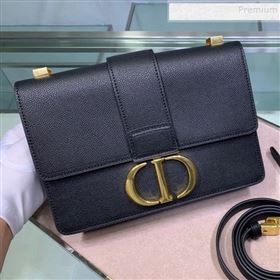 Dior 30 Montaigne CD Flap Bag in Palm-Grained Leather Black 2019 (XYD-9093011)