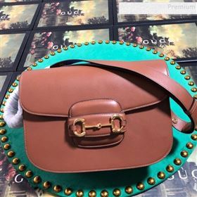Gucci Leather 1955 Horsebit Small Shoulder Bag 602204 Brown 2019 (BLWX-9100811)