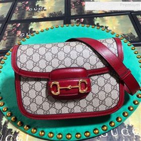 Gucci GG Canvas 1955 Horsebit Small Shoulder Bag 602204 Red 2019 (BLWX-9100805)