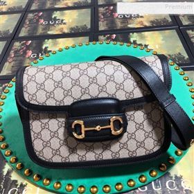 Gucci GG Canvas 1955 Horsebit Small Shoulder Bag 602204 Black 2019 (BLWX-9100806)