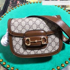Gucci GG Canvas 1955 Horsebit Mini Shoulder Bag 602205 Brown 2019 (BLWX-9100807)