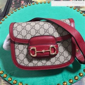 Gucci GG Canvas 1955 Horsebit Mini Shoulder Bag 602205 Red 2019 (BLWX-9100808)