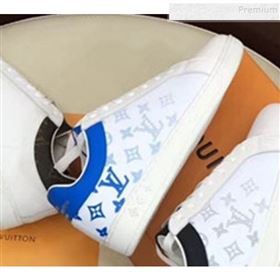 Louis Vuitton Luxembourg Monogram Leather Sneakers Blue 2019 (For Women and Men) (MD-9101116)