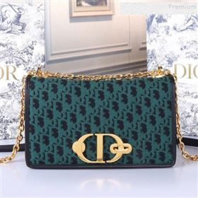 Dior 30 Montaigne CD Flap Bag in Green Oblique Canvas 2019 (BINF-9100919)