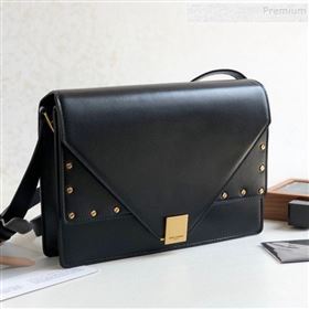 Saint Laurent Margaux Satchel Flap Bag in Smooth Leather 578056 Black 2019 (KTS-9101001)