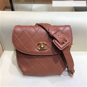 Chanel Vintage Quilted Lambskin Waist/Belt Bag A80063 Brown 2019 (SMJD-9122432)