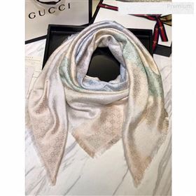 Gucci Gradual Color Stripes Pastel GG Jacquard Scarf 140x140cm 2019 (A0-9122401)