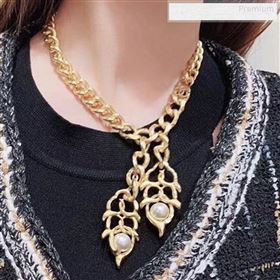 Chanel Cutout Metal Short Necklace AB3129 2020 (YF-9122413)