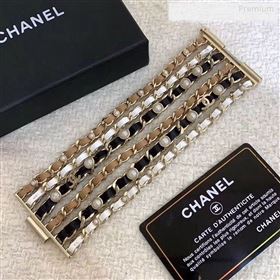 Chanel Chain Leather Wide Bracelet AB2383 2019 (YF-9122801)