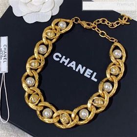 Chanel Metal Pearl Short Necklace AB3148 2019 (YF-9122804)