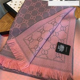 Gucci Wool GG Scarf 45x180cm Pink 2019 (WNS-9122637)