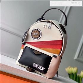Louis Vuitton Palm Springs PM Sporty Stripe and Patch Backpack M55797 White 2020 (KI-9122702)