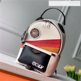 Louis Vuitton Palm Springs PM Sporty Stripe and Patch Backpack M55797 White 2020 (KI-9122702)