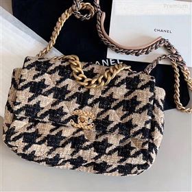 Chanel 19 Tweed Large Flap Bag AS1161 Black/Beige 2019 (X-9122564)