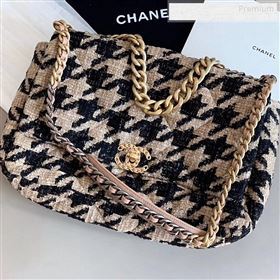 Chanel 19 Tweed Maxi Flap Bag AS1162 Black/Beige 2019 (X-9122565)