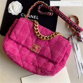 Chanel 19 Tweed Large Flap Bag Rosy AS1161 2019 (X-9122570)