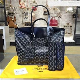 Goyard Reversible Calfskin Medium/Large Shopping Tote Bag Black (ZT-0010371)