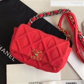 Chanel 19 Quilted Jersey Waist/Belt Bag AS1163 Red 2019 (XING-0010905)