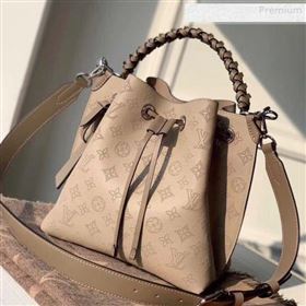 Louis Vuitton Muria Mahina Monogram Perforated Leather Bucket Bag M55799 Beige 2019 (KI-0011004)