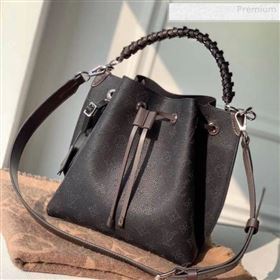 Louis Vuitton Muria Mahina Monogram Perforated Leather Bucket Bag M55801 Black 2019 (KI-0011005)