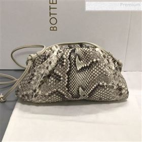 Bottega Veneta Small The Pouch Pythonskin Clutch Grey 2019 (MS-0011023)