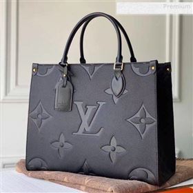 Louis Vuitton Onthego Giant Monogram Leather Medium Tote M44920 Black 2019 (KI-0010708)