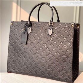 Louis Vuitton Onthego Monogram Embossed Leather Large Tote M44925 Black 2019 (KI-0010707)